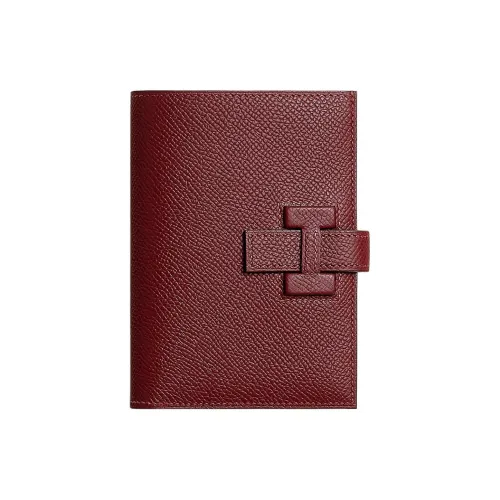 HERMES New H Passant Epsom Телячья кожа Кошелек Женские HERMES Красный