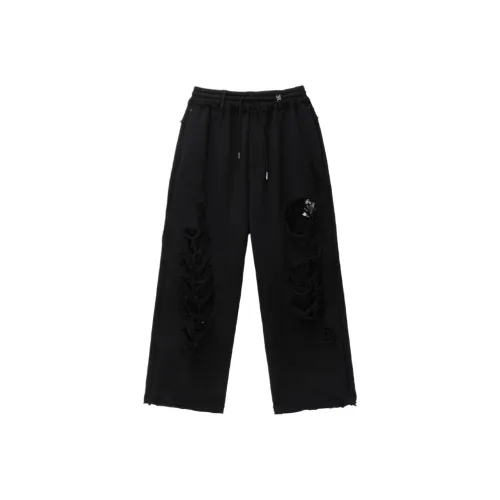 TREEMINGBIRD Scratch Damage Wide Sweat pants Вязаные Тренировочные брюки Женские