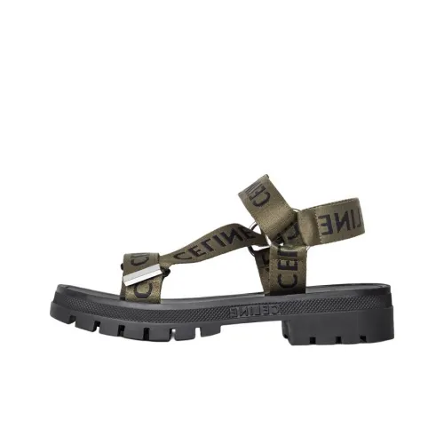 CELINE One Ремешок Сандалии Мужские Хаки
