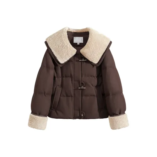 TOUCH Пуховик Женский Темно-Кофейный