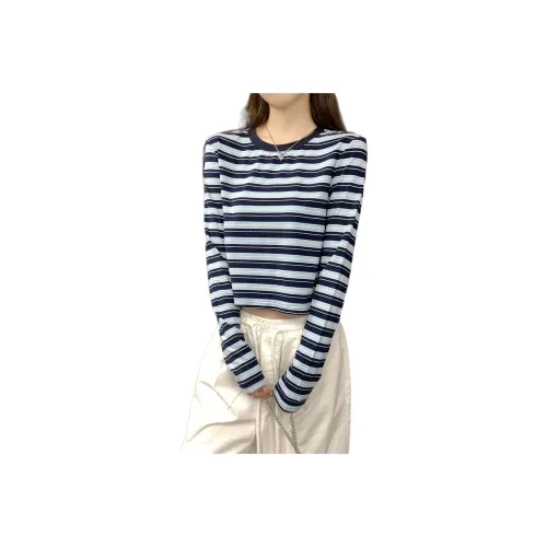 CASTLE WOODS Синие полосы Женские T-рубашки