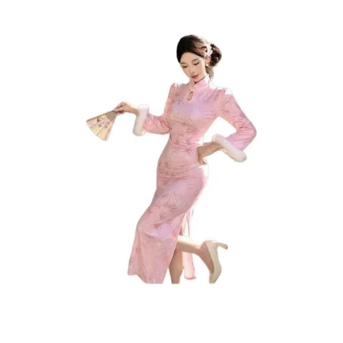 BONAS Длинное платье с длинными рукавами женское