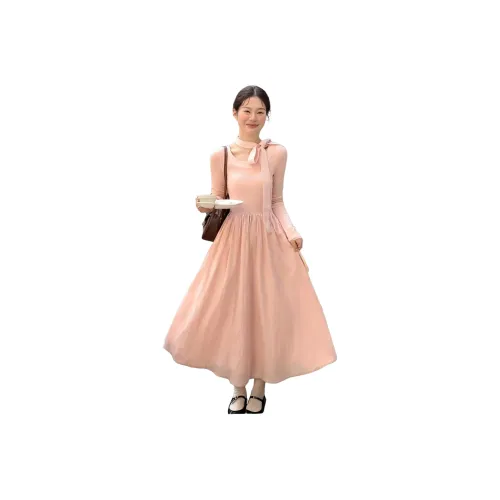 AURORA MUSE Длинное платье с длинными рукавами женское