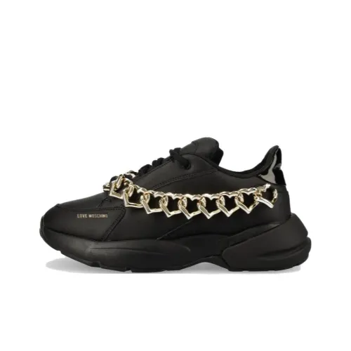 LOVE MOSCHINO Низкий топ Спортивная повседневная обувь Женская Черный