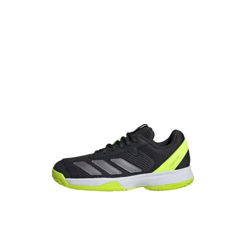 Adidas Courtflash Low Топ Детские Кроссовки для Тренировок Черный Прозрачный Лимон