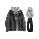 Темно-серый + Серый + Черный парашютные брюки