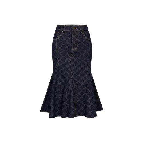 ANN ANDELMAN Деним Длинная Юбка Женская