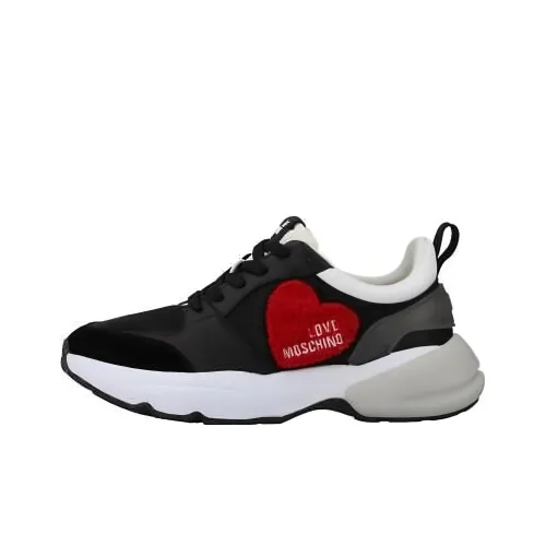 MOSCHINO Низкий топ Спортивная повседневная обувь Женская Черный