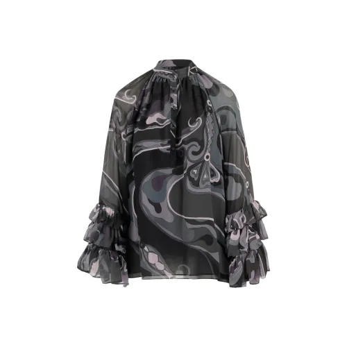 EMILIO PUCCI Черные Женские Рубашки
