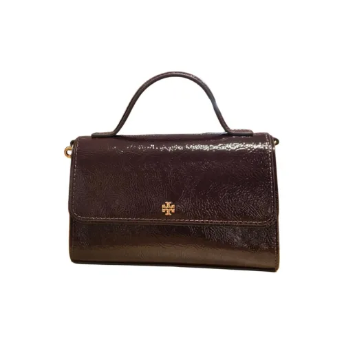 Tory Burch Вощеная кожа Коровья кожа Сумка через плечо Женская Бургунди