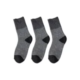 [3 упаковки утолщенных 10% шерсть носки] 3 темно-серых