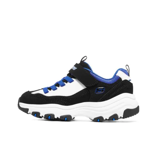 Skechers Амортизация Устойчивый к истиранию Анти-KICK Детские повседневные кроссовки Черный Синий Подростки