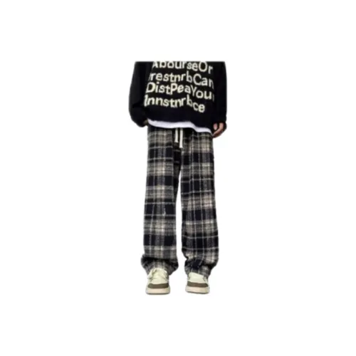 NRXX Мужская одежда Свободный крой Утягивающий стиль Модный Спортивный Повседневный Американский В клетку Большой размер Винтаж Мужской