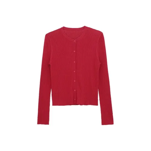 UNSPECIFIED Square Button Knitted Fabric Cardigan Women's