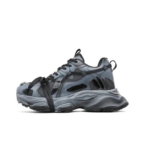 OUBT Низкие кеды толстая подошва темно-серый акулий цвет унисекс