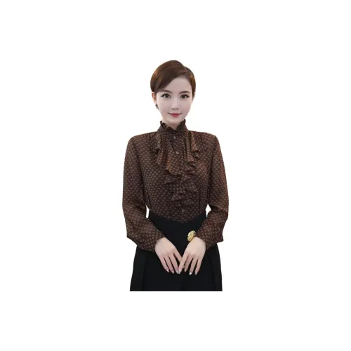 Tang Xi Длинный рукав рубашка женские