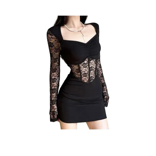 BONAS Длинное платье с длинными рукавами женское