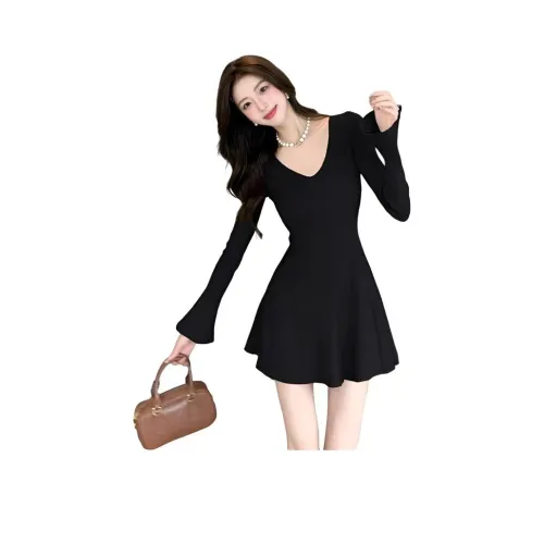 BONAS Длинное платье с длинными рукавами женское