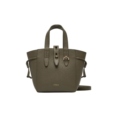 Furla Естественная кожа через плечо мини сумка женская темно-зеленая