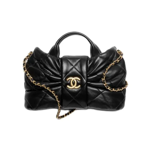 CHANEL Lambskin Bag Mini Women's Black
