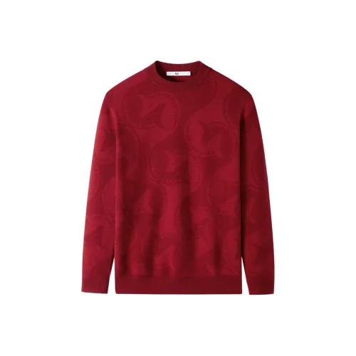 HLA Big Красный узор E9 Мужской Трикотаж