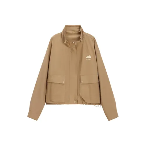 Fragment Light Coffee Women's Jackets Фрагмент Светлый Кофейный Женские Куртки