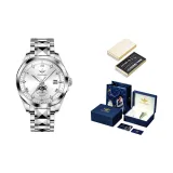 Стальной браслет, натуральный белый, коробка, кожаный ремешок