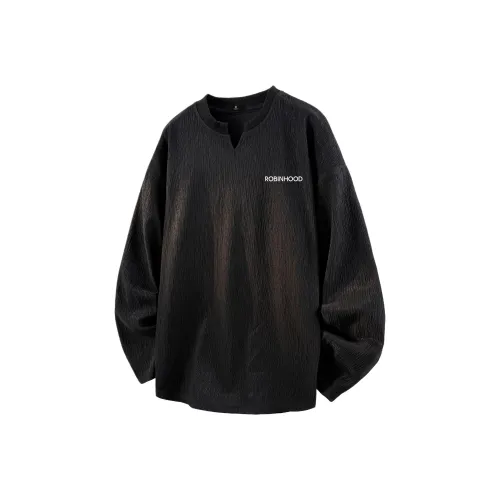 ROBINHOOD Рубашка с длинными рукавами и оборванным плечом Унисекс