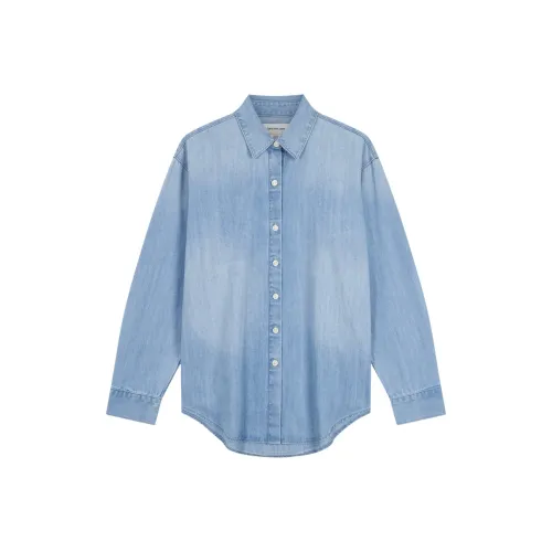 Calvin Klein 346 Джинсовая Светло-Синяя Женская Рубашка