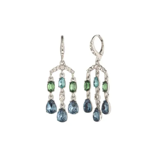 Givenchy Стекло Драгоценный камень Серьги Женское Серебро Синий Зеленый
