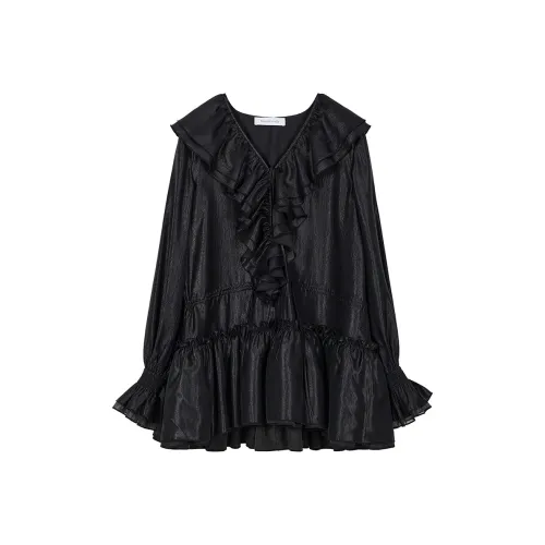 NancyCavally Длинное платье с длинными рукавами женское