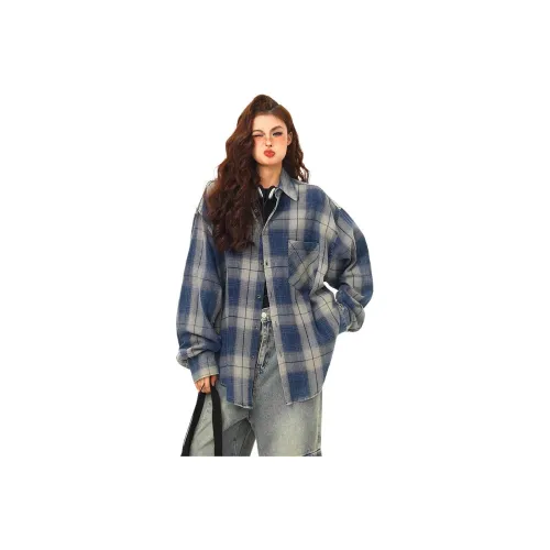 DEAR BETSY Синий Унисекс Рубашки