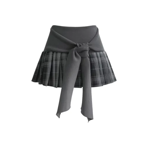 UNIFREE Темно-серый Женская Повседневная Короткая Юбка