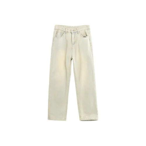 ENTONG Желтые Грязные Унисекс Джинсы