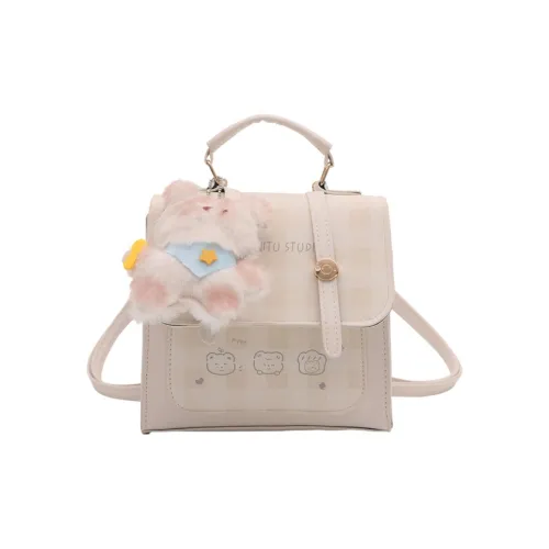 WHERE WHAT WHO ПУ (полиуретан) Рюкзак Стандартный Женский Белый Розовый