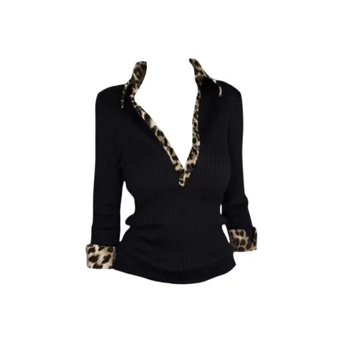 Wang Leshi Черные Женские T-рубашки