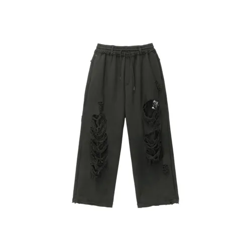 TREEMINGBIRD Scratch Damage Wide Sweat pants Вязаные Тренировочные брюки Женские
