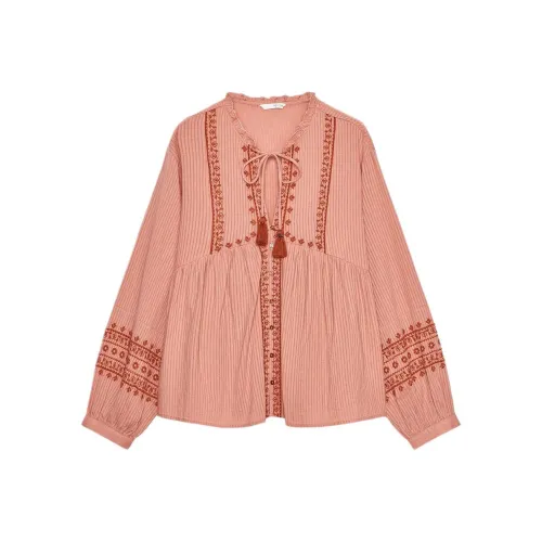 ZARA Бургунди Женские Рубашки