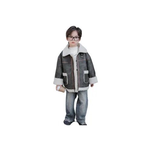 M JBABY Армейский зеленый Kids Натуральный и искусственный мех