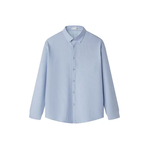 HLA Светло-синие полосы 8E Мужские рубашки