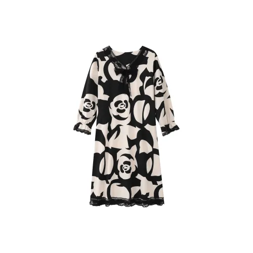 MADALLO Черный Белый Женские Ночные сорочки