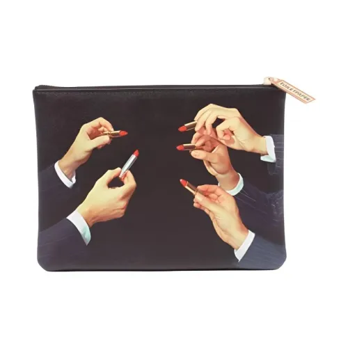 SELETTI PU (полиуретан) клатч женский черный