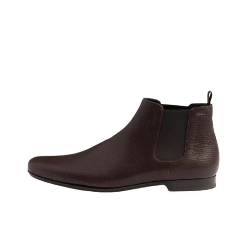 PRADA Ankle Длина (размер в длину) Челси Мужской Темно-коричневый