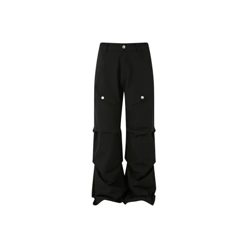 PASET Black Unisex Casual Pants PASET Черные Унисекс Повседневные Штаны