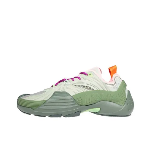 Lanvin Flash X Low Топ Толстая подошва Кроссовки Мужские Зеленые