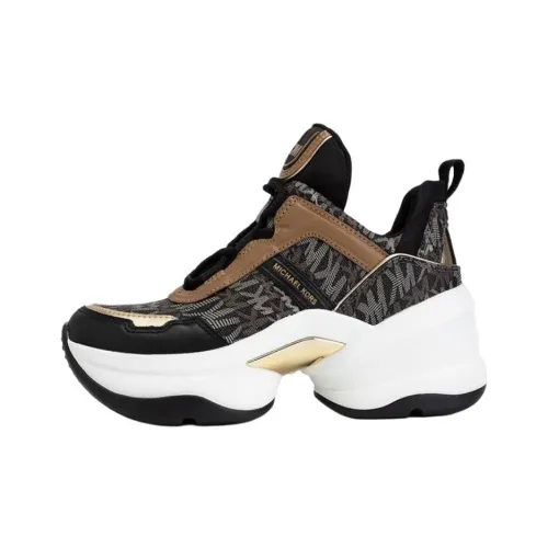 MICHAEL KORS Низкий топ Спортивная повседневная обувь Женская Черный Коричневый