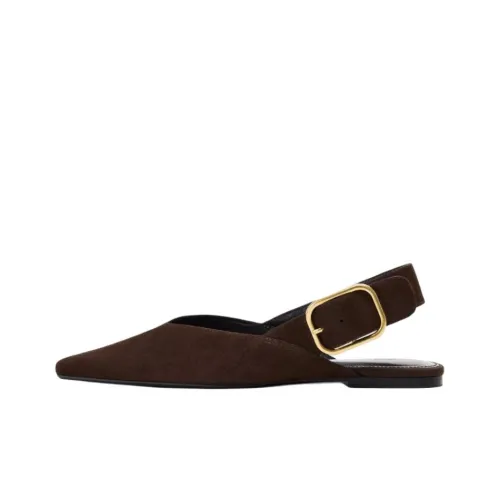 ZARA Повседневная обувь 1 см Женская Коричневая