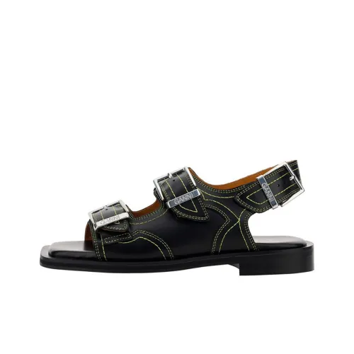 GANNI Пляжные сандалии Женские Черный