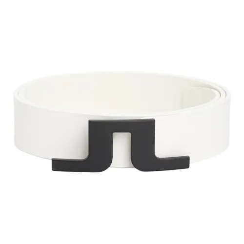 J.Lindeberg Ремни из коровьей кожи Мужской Белый Ширина 3,5 см