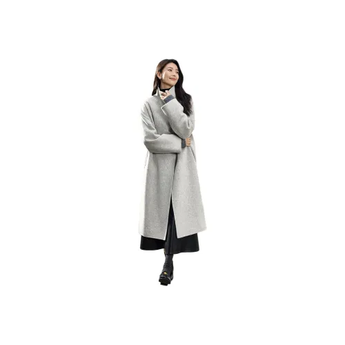 IHIMI Light Gray Women's Coat IHIMI Светло-серый женский пальто